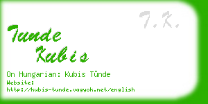 tunde kubis business card